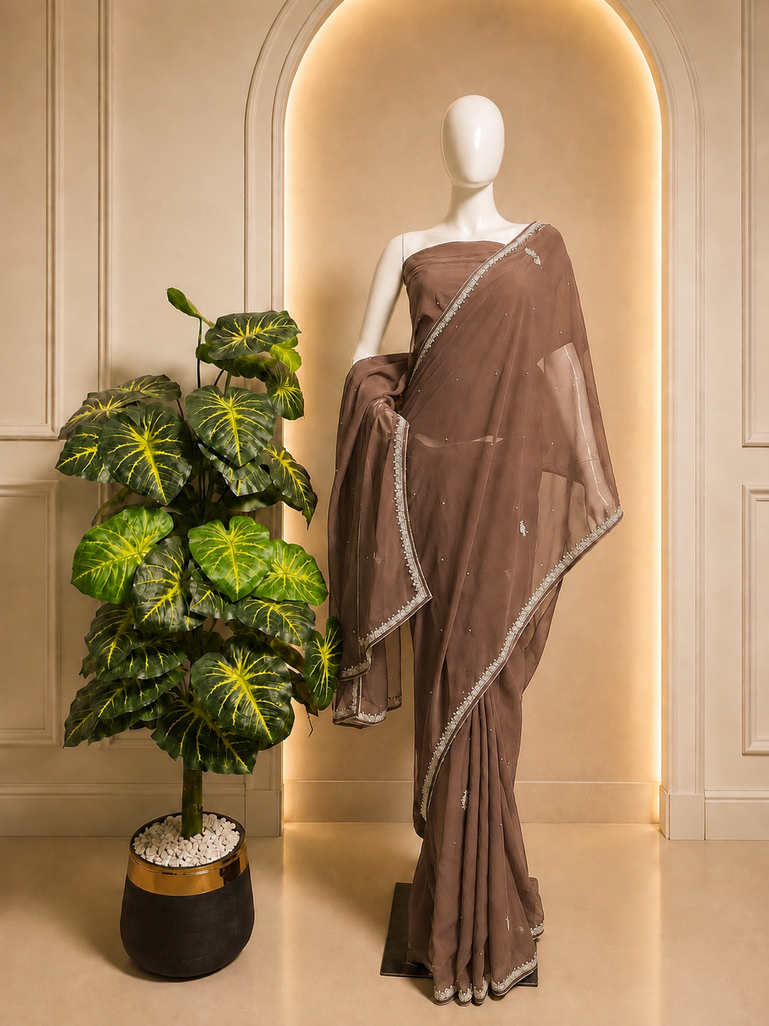 Grace (Mocha brown) - Handwork