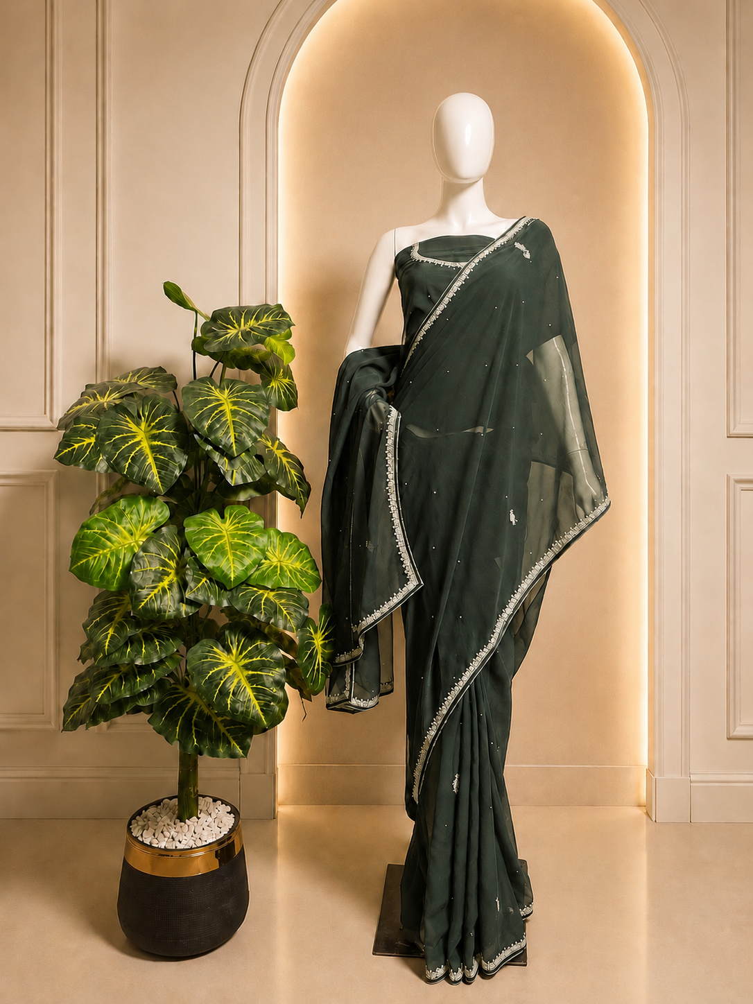 Grace (Bottle Green) - Handwork