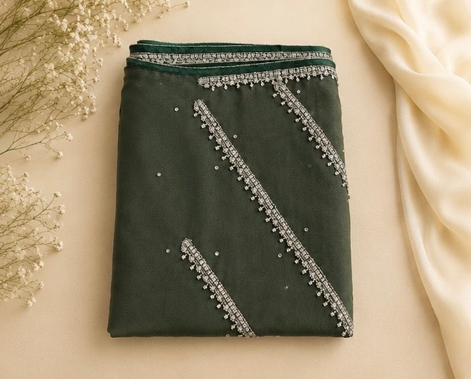 Grace (Bottle Green) - Handwork