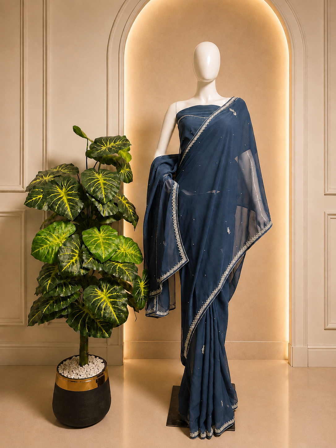 Grace (Slate Blue) - Handwork