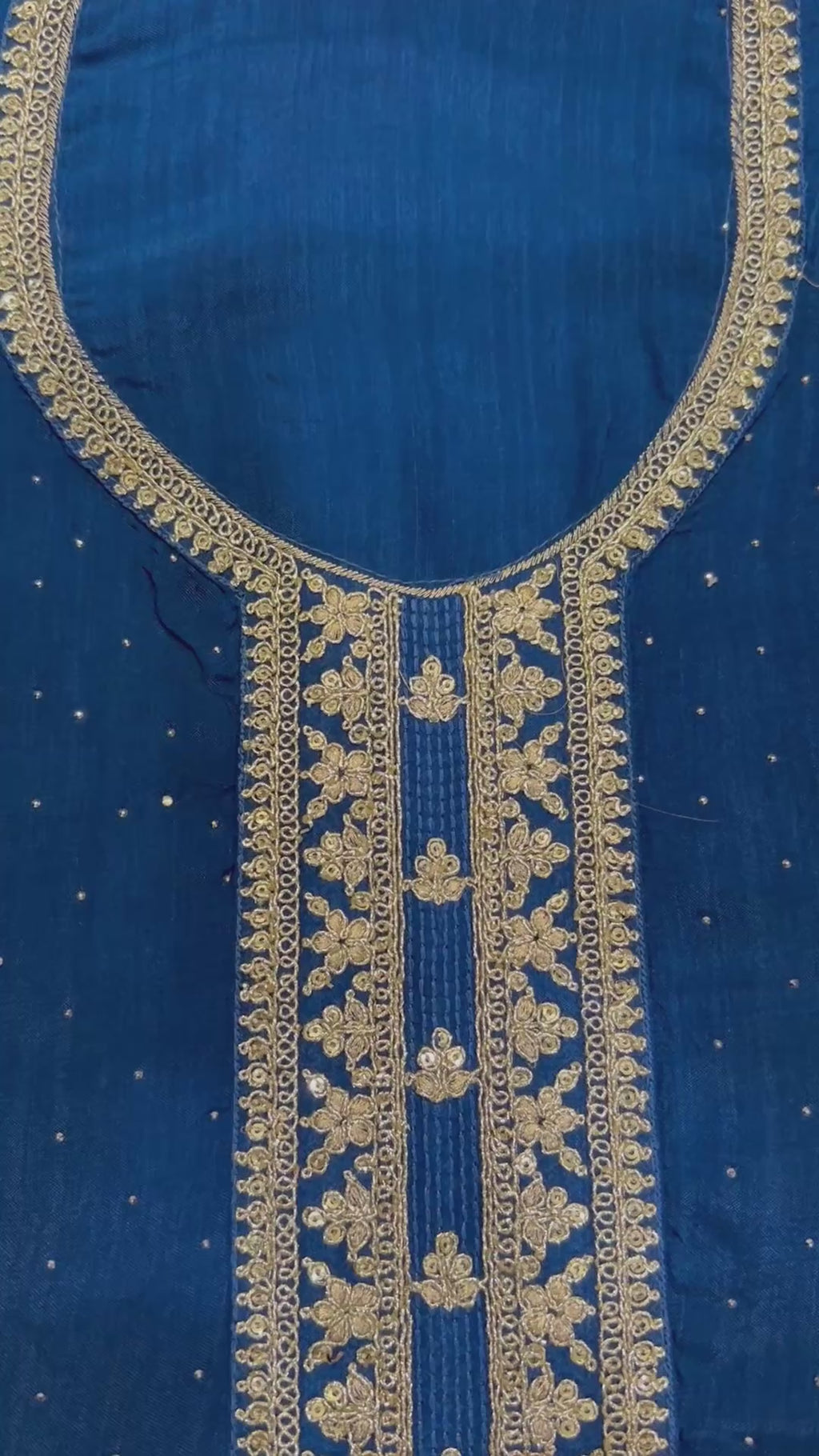Divine (Royal Blue) 3-Piece Embroidered