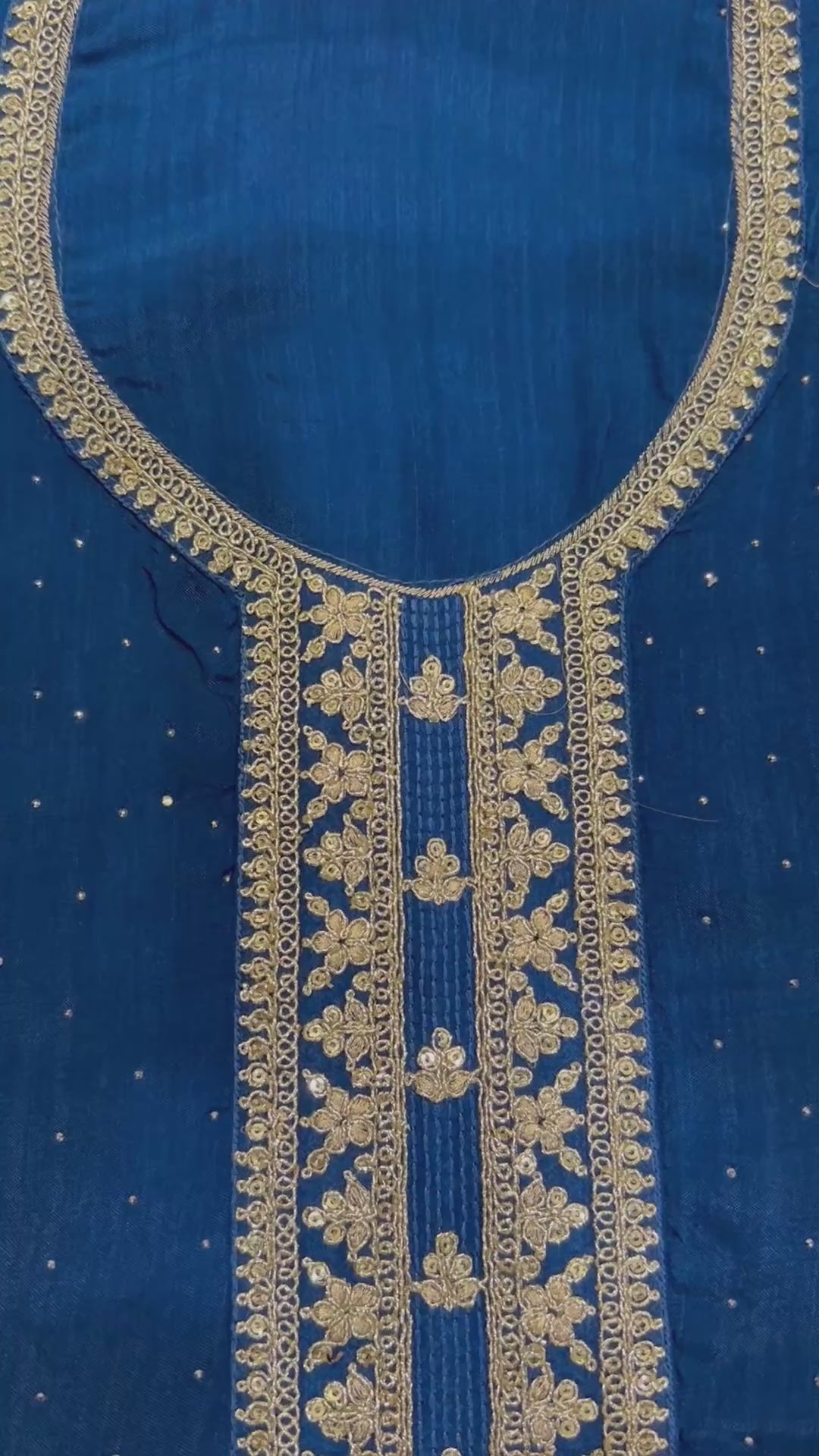 Divine (Royal Blue) 3-Piece Embroidered