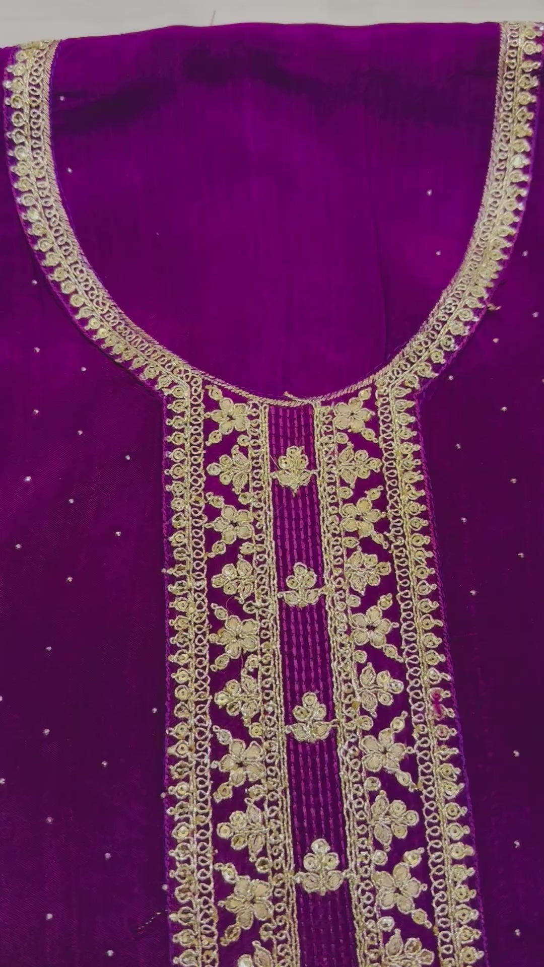 Divine (Deep Plum) 3-Piece Embroidered