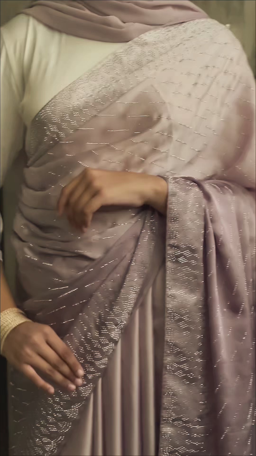 Elsa — Dusty lavender Sitara & Sequin Saree