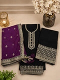 Divine (Black) 3-Piece Embroidered
